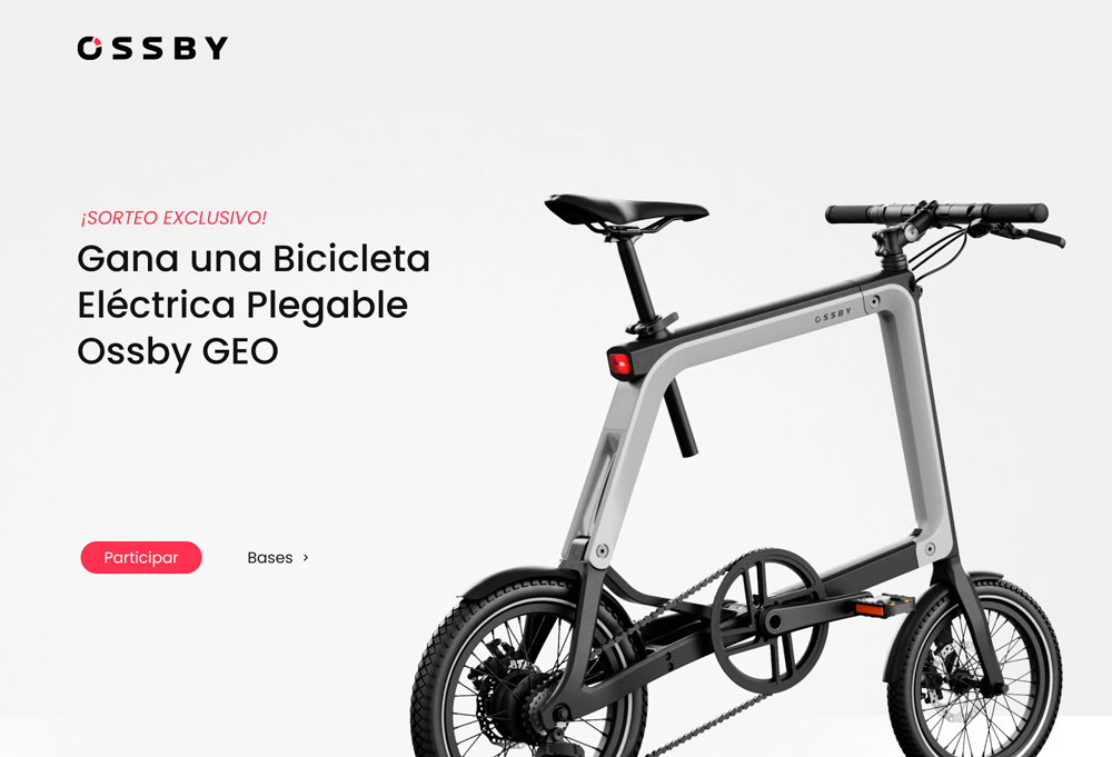Sorteo bicicleta electrica plegable Ossby GEO